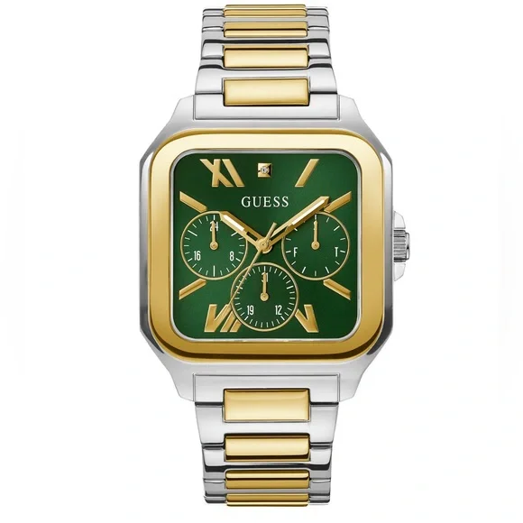 GUESS Men's Multi-Function Two-Tone Stainless Steel Watch 42mm - Picture 1 of 3